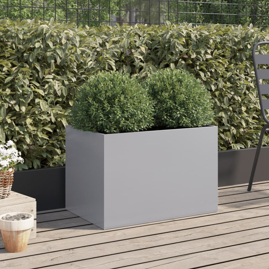 Plantenbak Gegalvaniseerd Staal Zilverkleurig 1 62 x 40 x 39 cm Zilvergrijs