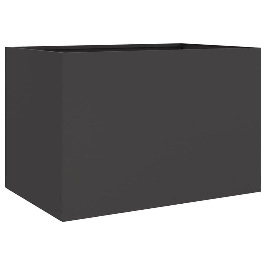Plantenbak 62x47x46 cm koudgewalst staal zwart 1 62 x 47 x 46 cm Zwart