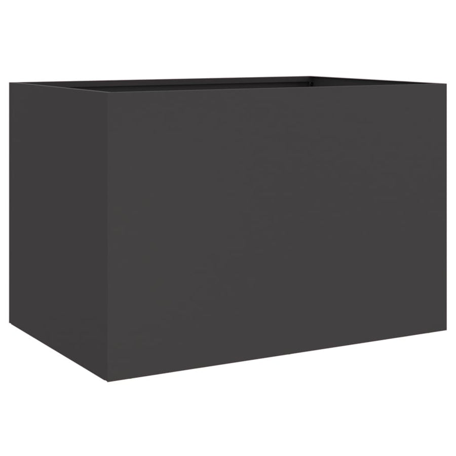 Plantenbak 62x47x46 cm koudgewalst staal zwart 1 62 x 47 x 46 cm Zwart