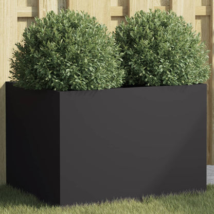 Plantenbak 62x47x46 cm koudgewalst staal zwart 1 62 x 47 x 46 cm Zwart