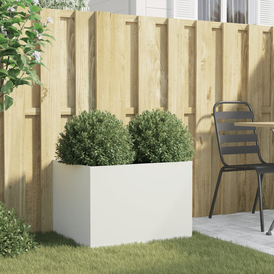 Plantenbak 62x47x46 cm koudgewalst staal wit 1 62 x 47 x 46 cm Wit