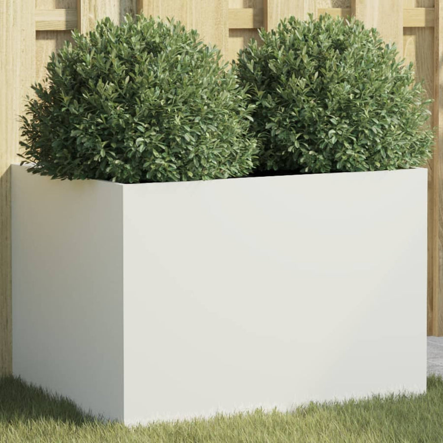 Plantenbak 62x47x46 cm koudgewalst staal wit 1 62 x 47 x 46 cm Wit
