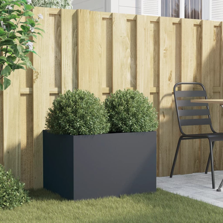 Plantenbak 62x47x46 cm koudgewalst staal antracietkleurig 1 62 x 47 x 46 cm Antraciet