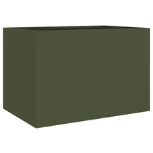 Plantenbak 62x47x46 cm koudgewalst staal olijfgroen 1 62 x 47 x 46 cm Groen