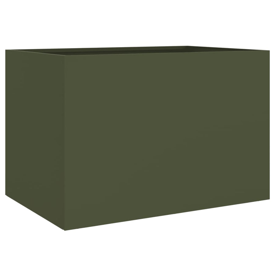Plantenbak 62x47x46 cm koudgewalst staal olijfgroen 1 62 x 47 x 46 cm Groen