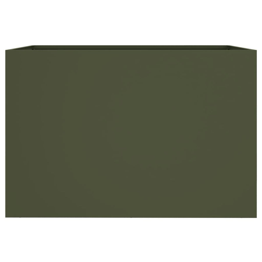 Plantenbak 62x47x46 cm koudgewalst staal olijfgroen 1 62 x 47 x 46 cm Groen