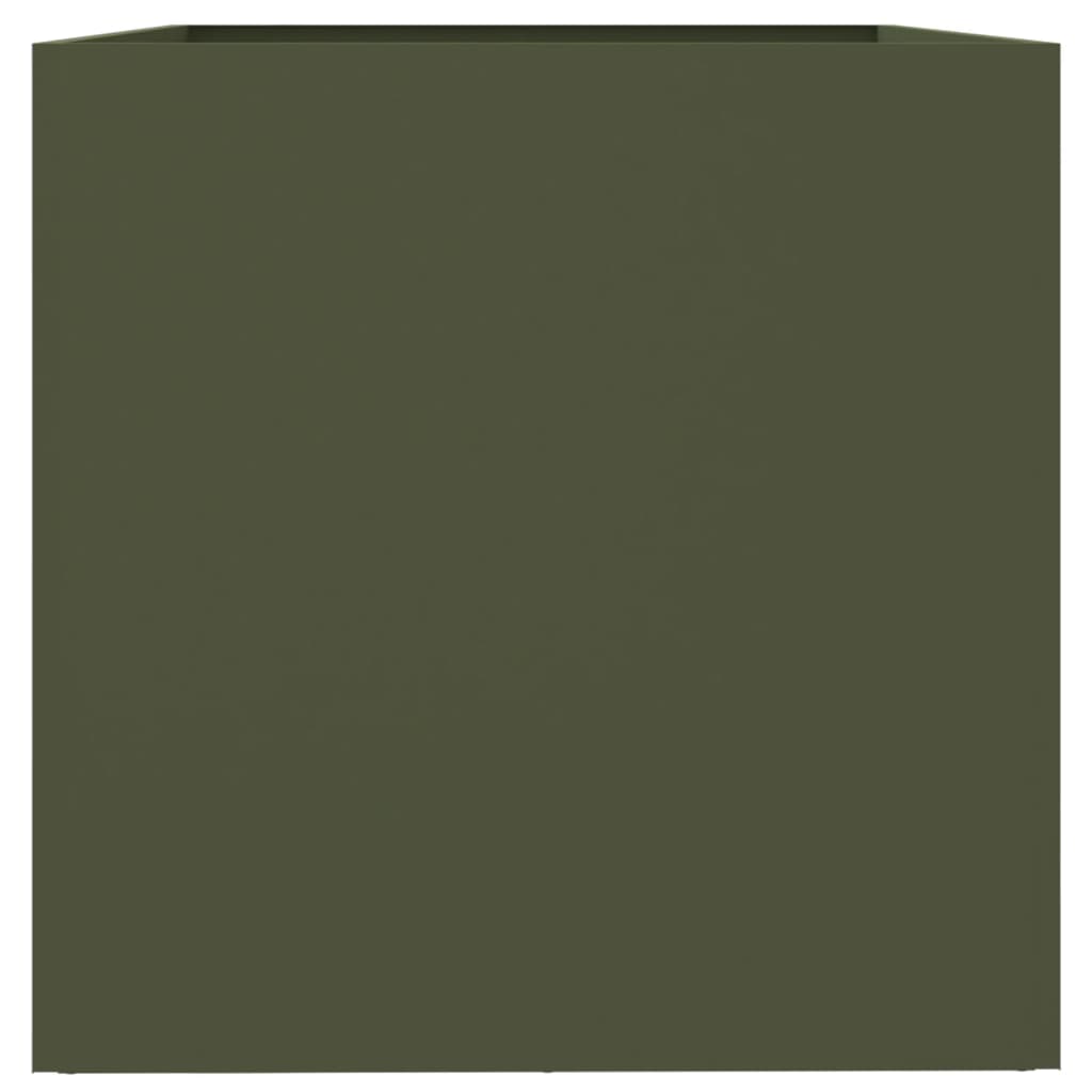 Plantenbak 62x47x46 cm koudgewalst staal olijfgroen 1 62 x 47 x 46 cm Groen