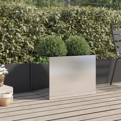Plantenbak 62x47x46 cm roestvrij staal zilverkleurig
