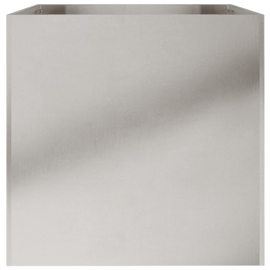 Plantenbak 62x47x46 cm roestvrij staal zilverkleurig