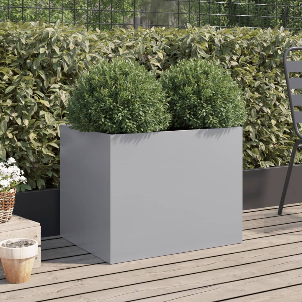Plantenbak Gegalvaniseerd Staal Zilverkleurig 1 62 x 47 x 46 cm Zilvergrijs