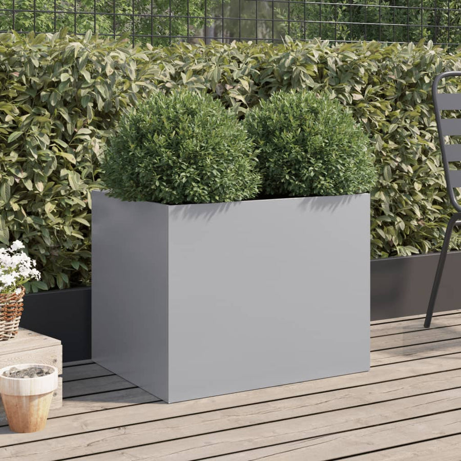 Plantenbak Gegalvaniseerd Staal Zilverkleurig 1 62 x 47 x 46 cm Zilvergrijs