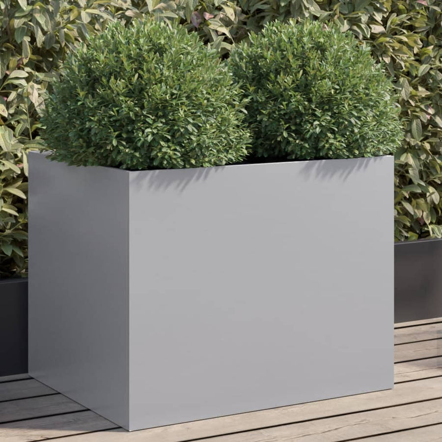 Plantenbak Gegalvaniseerd Staal Zilverkleurig 1 62 x 47 x 46 cm Zilvergrijs