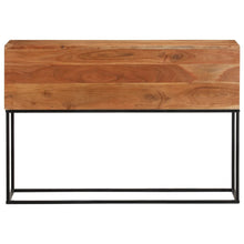 Wandtafel 110x30x75 cm massief acaciahout en ijzer