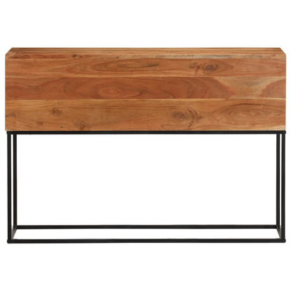 Wandtafel 110x30x75 cm massief acaciahout en ijzer