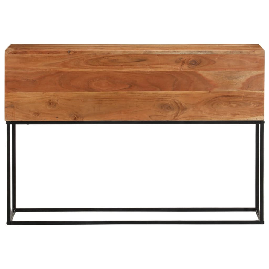 Wandtafel 110x30x75 cm massief acaciahout en ijzer