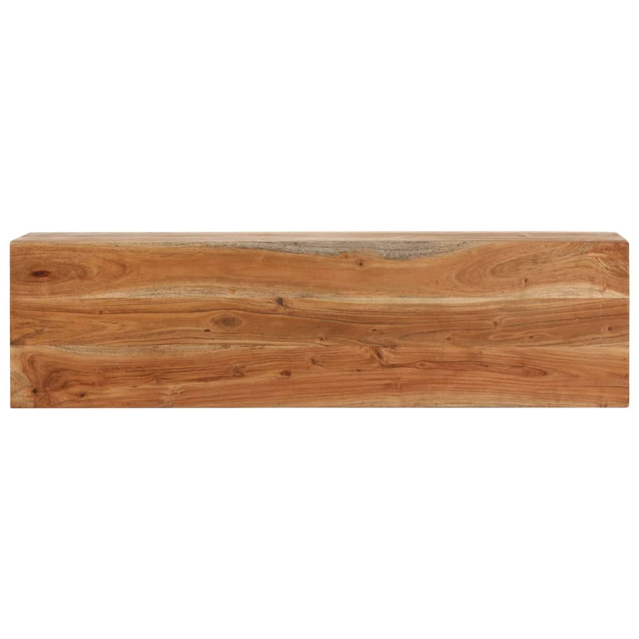 Wandtafel 110x30x75 cm massief acaciahout en ijzer