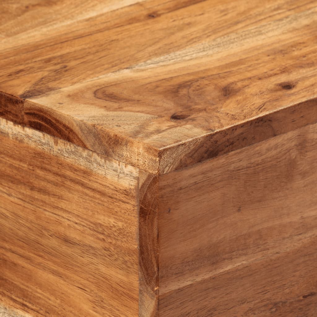 Wandtafel 110x30x75 cm massief acaciahout en ijzer