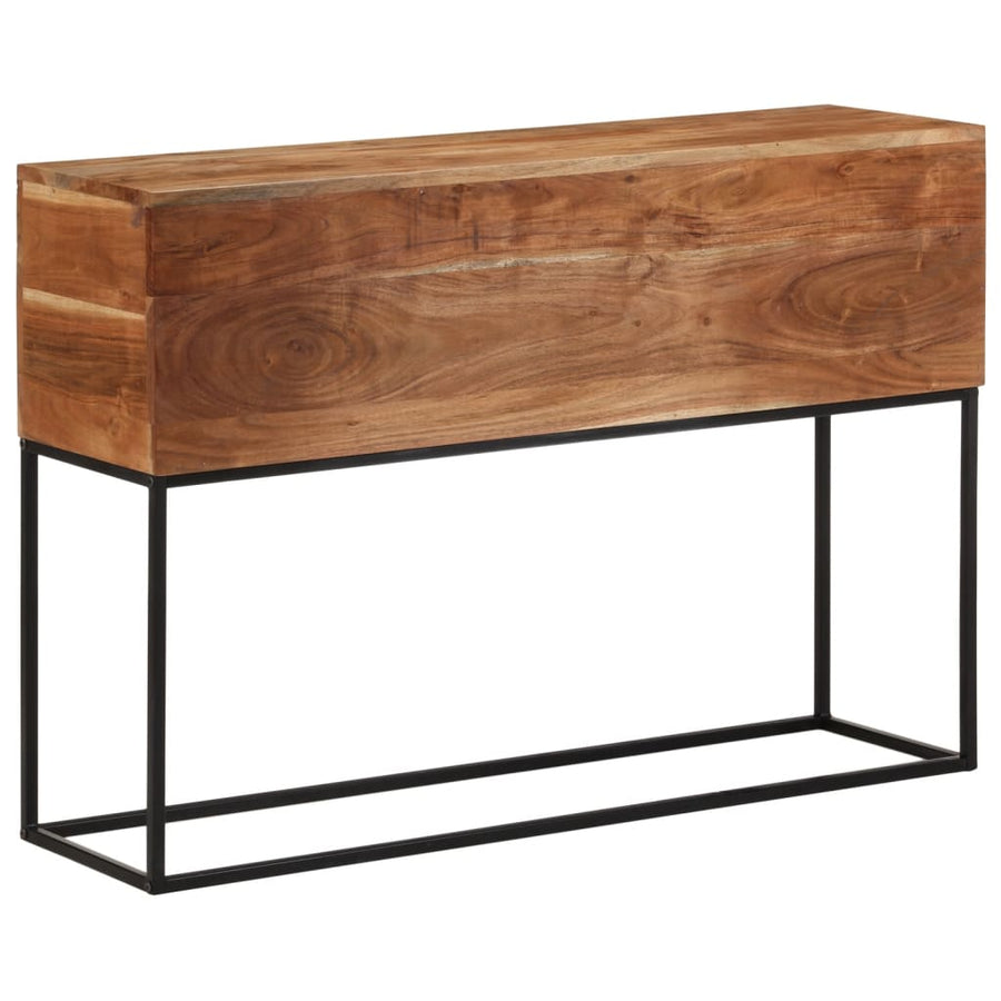 Wandtafel 110x30x75 cm massief acaciahout en ijzer