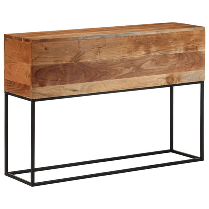 Wandtafel 110x30x75 cm massief acaciahout en ijzer