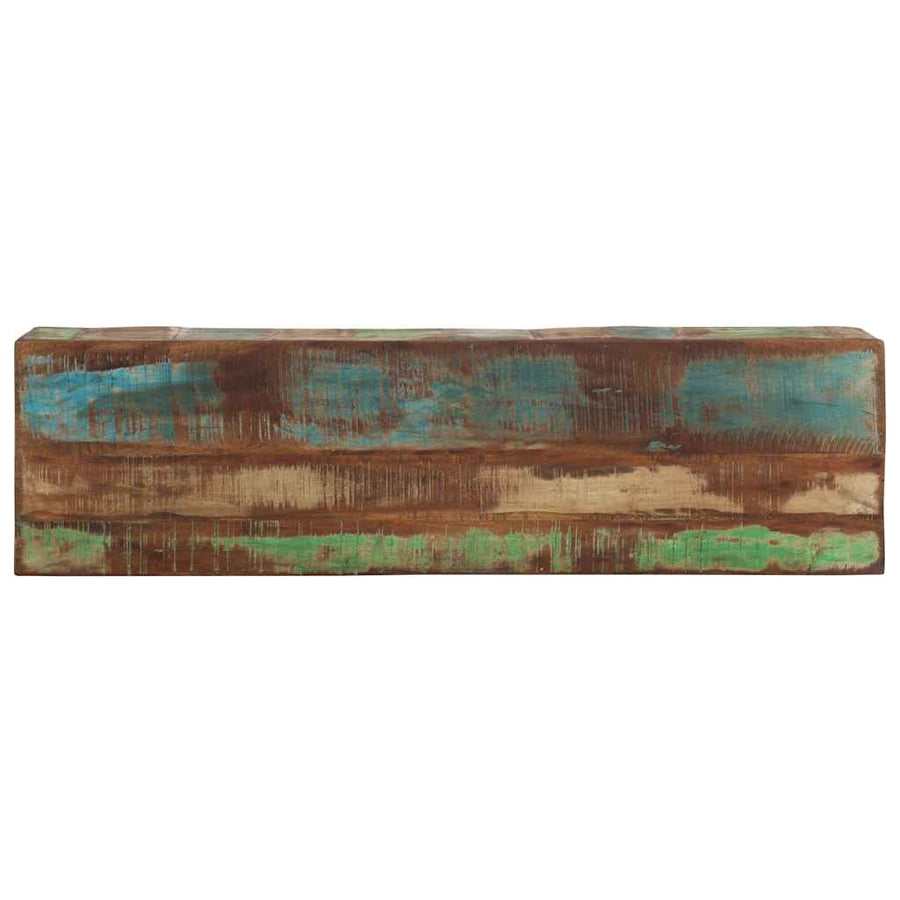 Wandtafel 110x30x75 cm massief gerecycled hout en ijzer