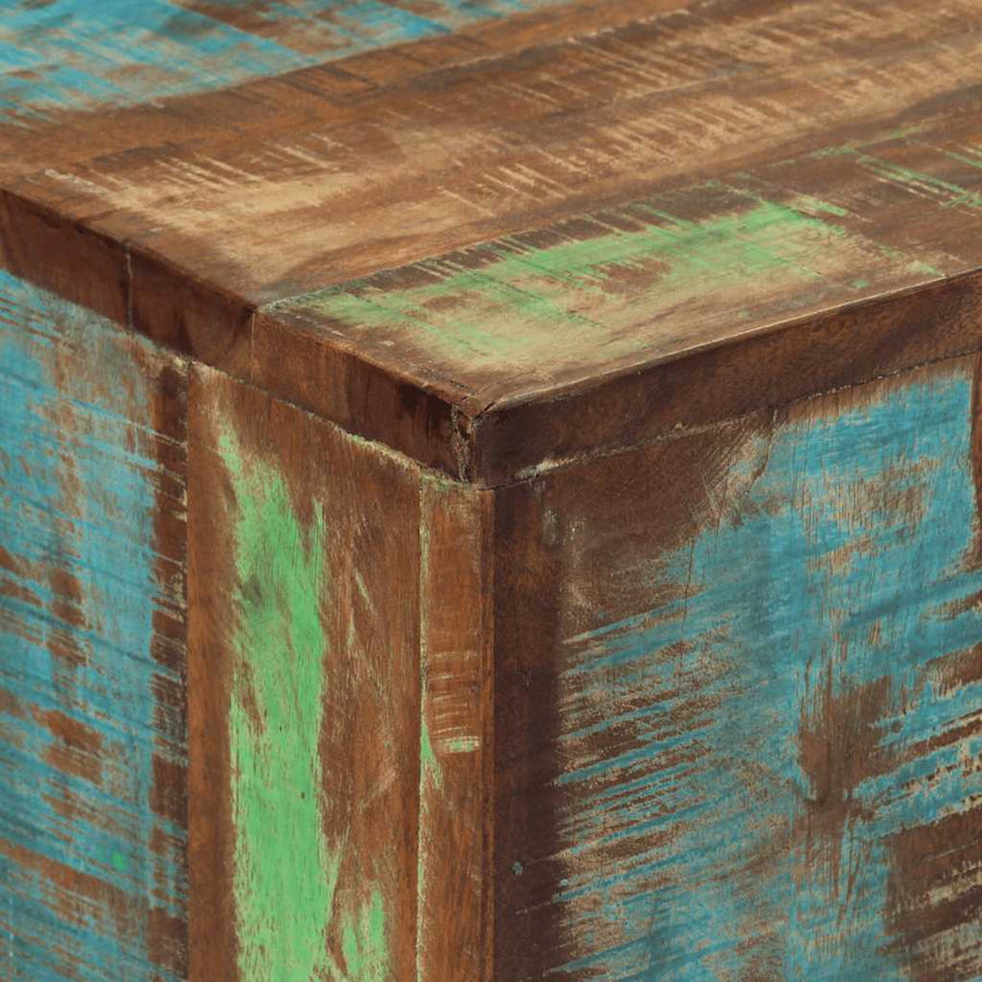 Wandtafel 110x30x75 cm massief gerecycled hout en ijzer