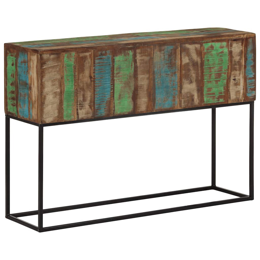 Wandtafel 110x30x75 cm massief gerecycled hout en ijzer