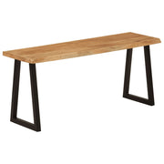 Bench with live edge 105 cm solid acacia wood