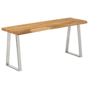 Bench with live edge 105 cm solid acacia wood
