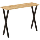 Console table with live edge 105x33x76 cm solid mango wood