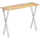 Console table with live edge 105x33x76 cm solid mango wood
