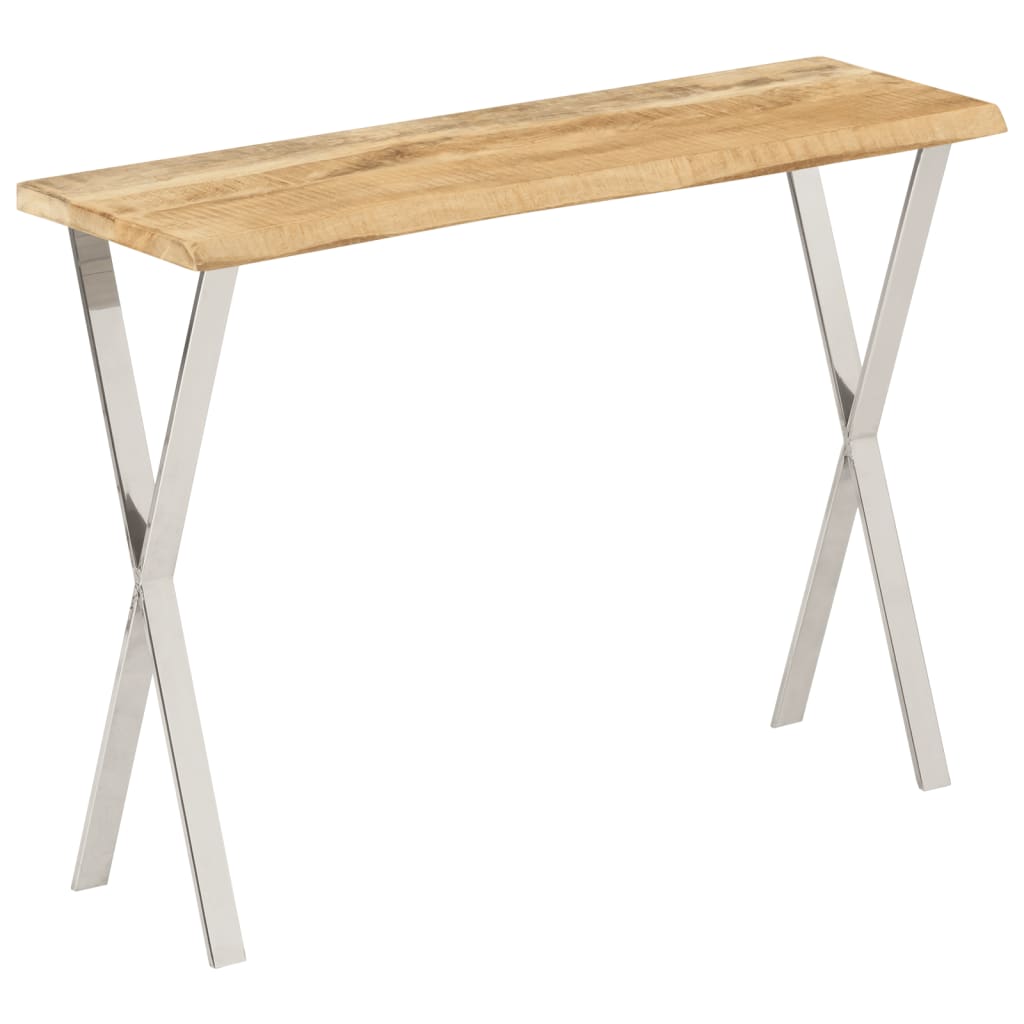 Wandtafel Met Natuurlijke Rand 105X33X76 Cm Massief Mangohout