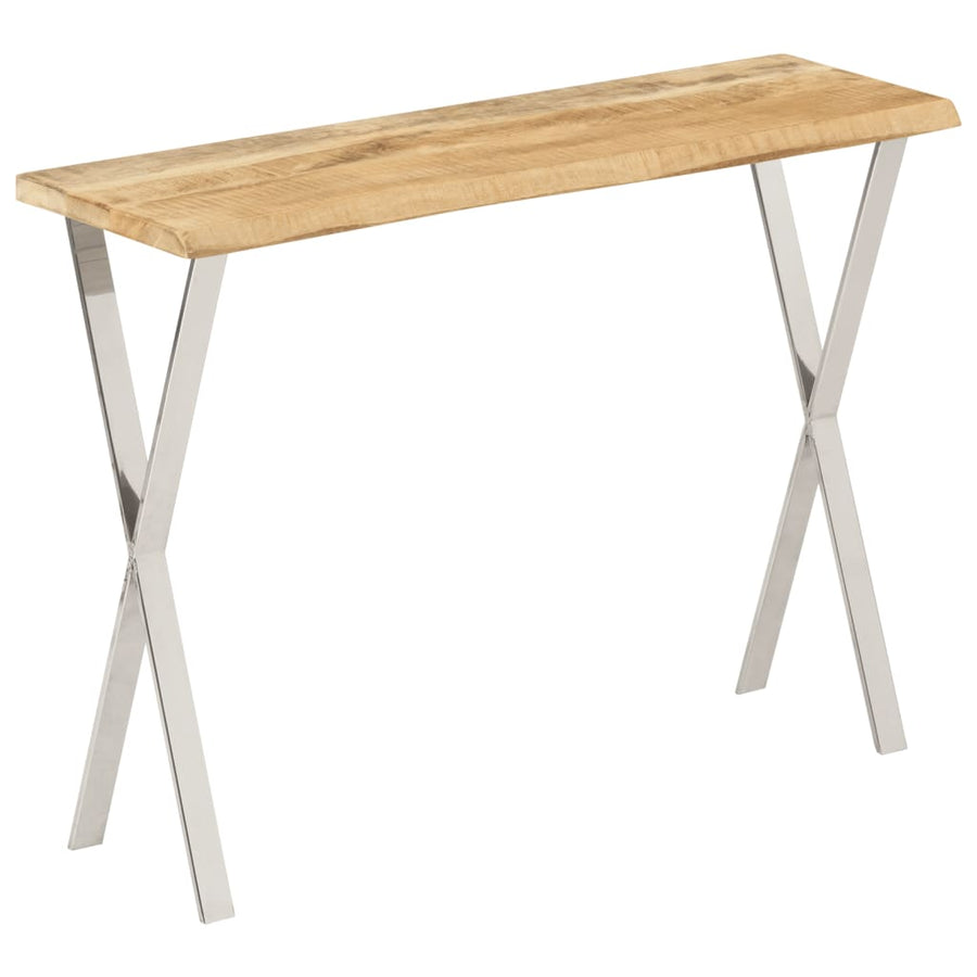 Wandtafel Met Natuurlijke Rand 105X33X76 Cm Massief Mangohout