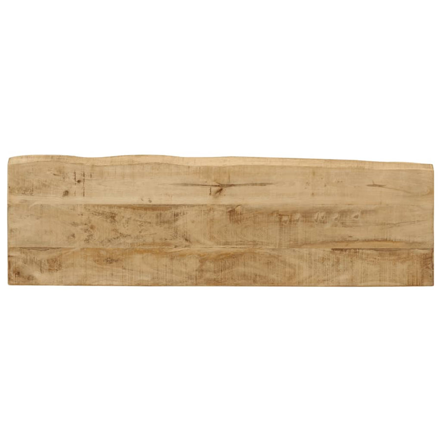 Wandtafel Met Natuurlijke Rand 105X33X76 Cm Massief Mangohout Zwart