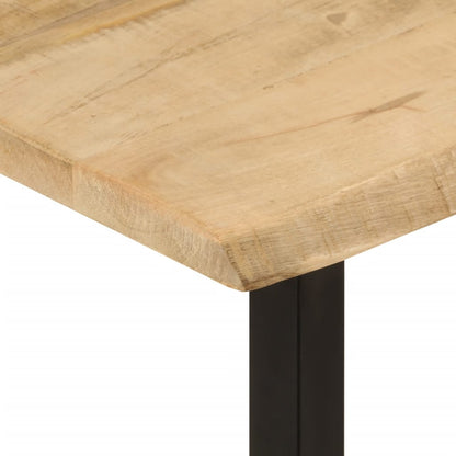 Wandtafel Met Natuurlijke Rand 105X33X76 Cm Massief Mangohout Zwart