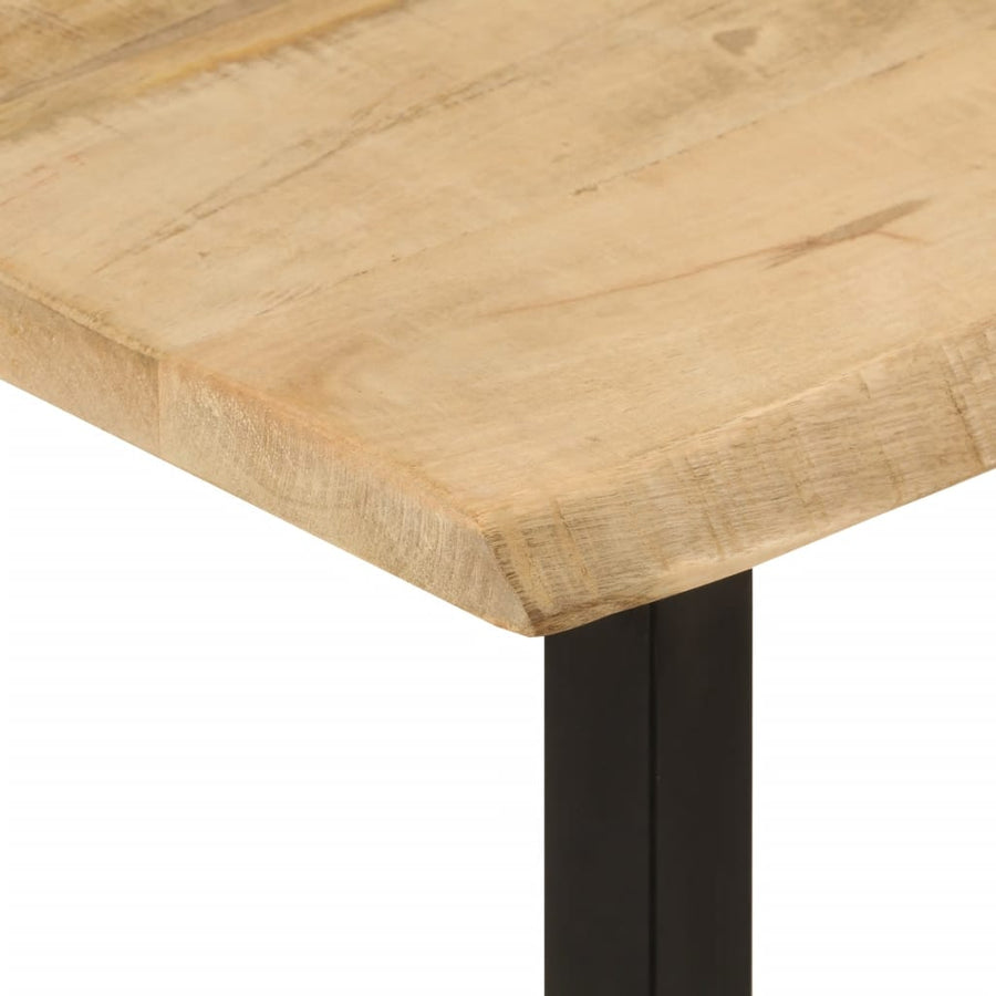 Wandtafel Met Natuurlijke Rand 105X33X76 Cm Massief Mangohout Zwart