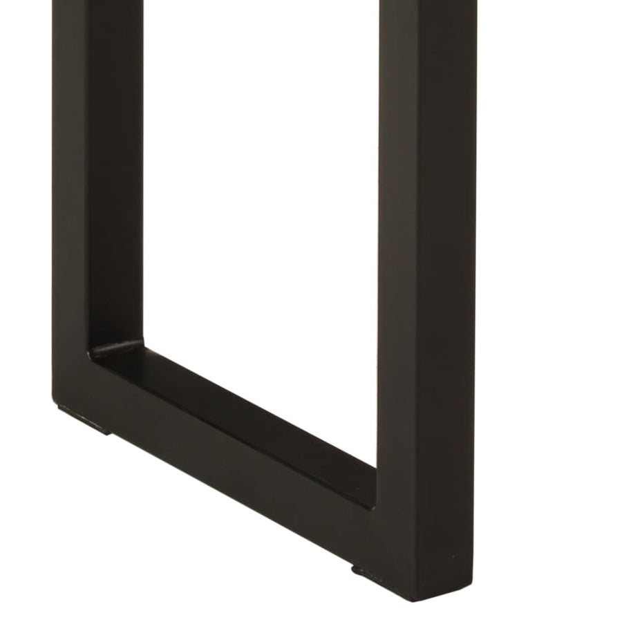 Wandtafel Met Natuurlijke Rand 105X33X76 Cm Massief Mangohout Zwart