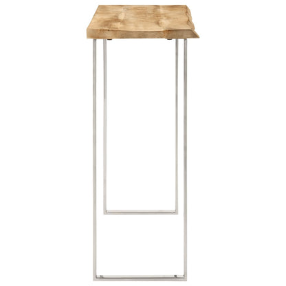 Wandtafel Met Natuurlijke Rand 105X33X76 Cm Massief Mangohout