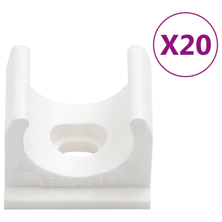Kabelgoten met klemmen Ø16 mm 10 m PVC