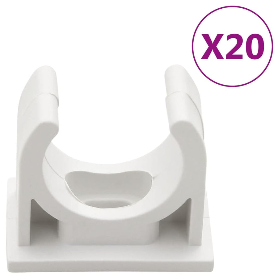 Kabelgoten met klemmen Ø20 mm 10 m PVC