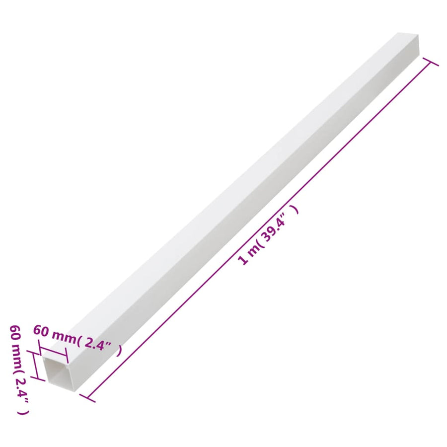 Kabelgoot 60X60 Mm 10 M Pvc Donkerbruin