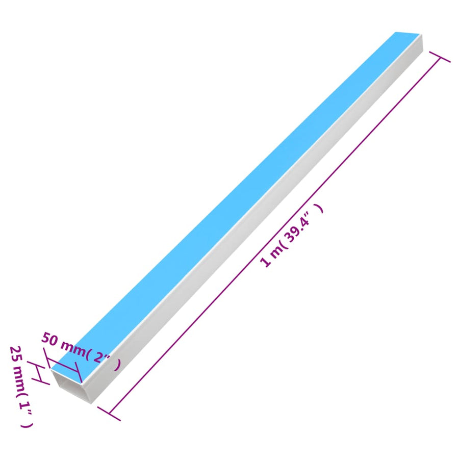 Kabelgoot Pvc 10 50 x 25 mm 10 m Zelfklevend