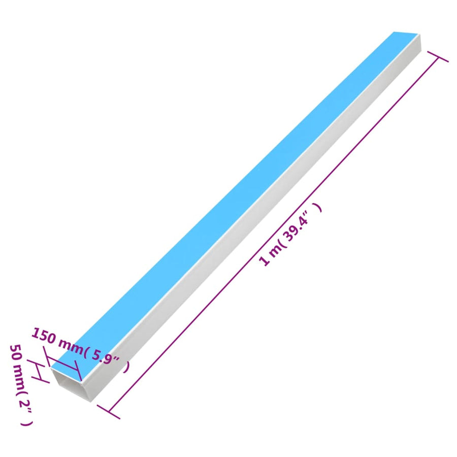 Kabelgoot zelfklevend 150x50 mm 10 m PVC