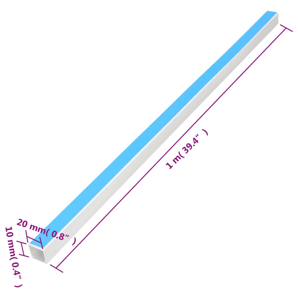 Kabelgoot Zelfklevend 20X10 Mm 30 M Pvc