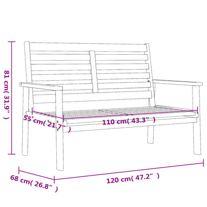 3-Delige Loungeset Massief Acaciahout