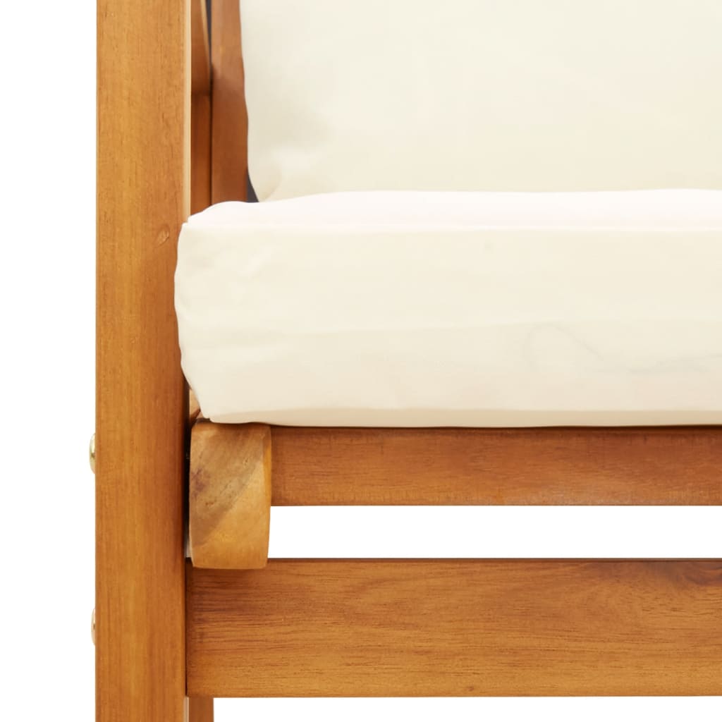 3-Delige Loungeset Met Kussens Massief Acaciahout
