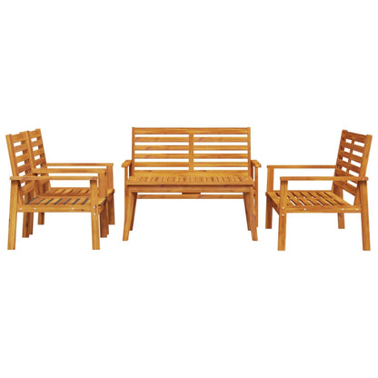5-Delige Loungeset Massief Acaciahout