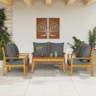 Loungeset 5-delig massief acaciahout