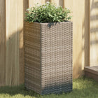 Planters 2 pcs 30x30x60 cm poly rattan grey
