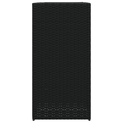 Plantenbakken 2 st 40x40x80 cm poly rattan zwart
