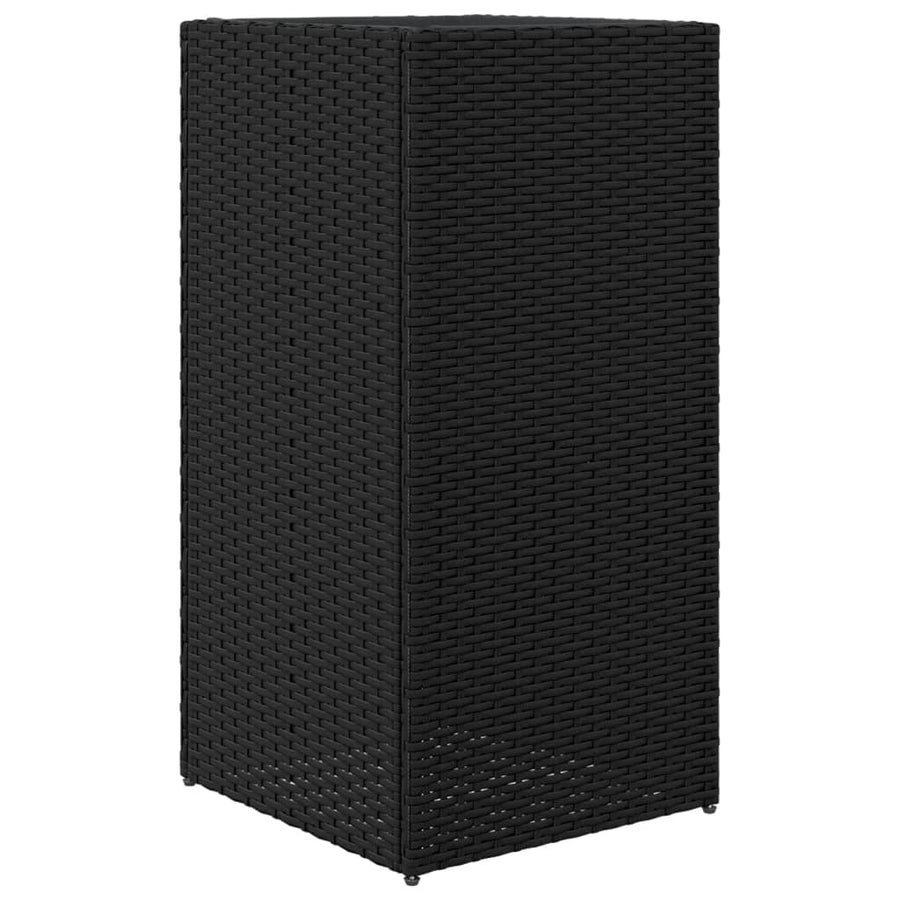 Plantenbakken 2 st 40x40x80 cm poly rattan zwart